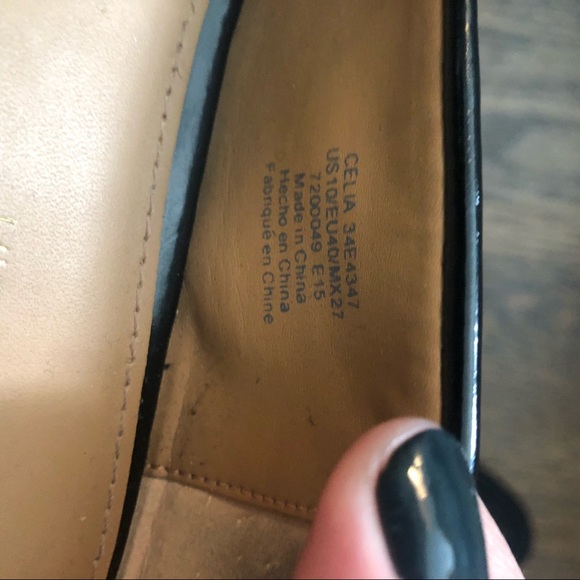 CALVIN KLEIN CELIA BLACK HAIR CALF PENNY LOAFER - Picture 5 of 5